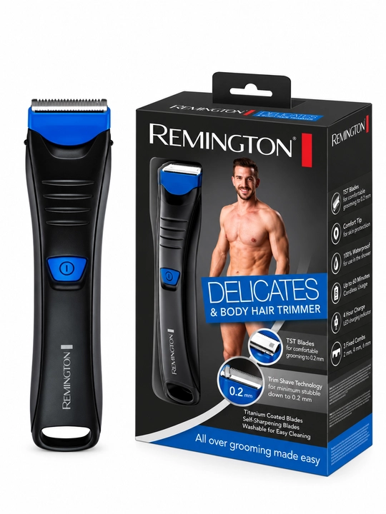 Remington BHT250 Delicates erkaklar uchun tana trimmeri, suv o‘tkazmaydigan