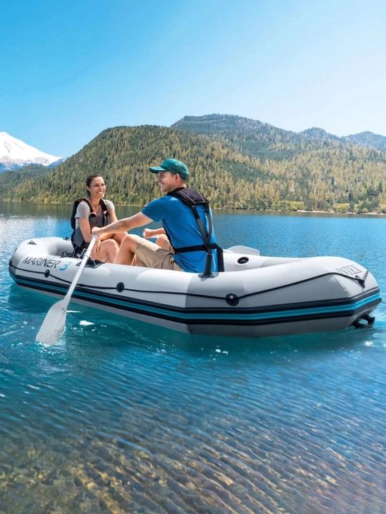 Intex 68373 «Mariner 3» puflanadigan qayig’i 297x127x46sm, alyuminiy eshlkaklari, nasos