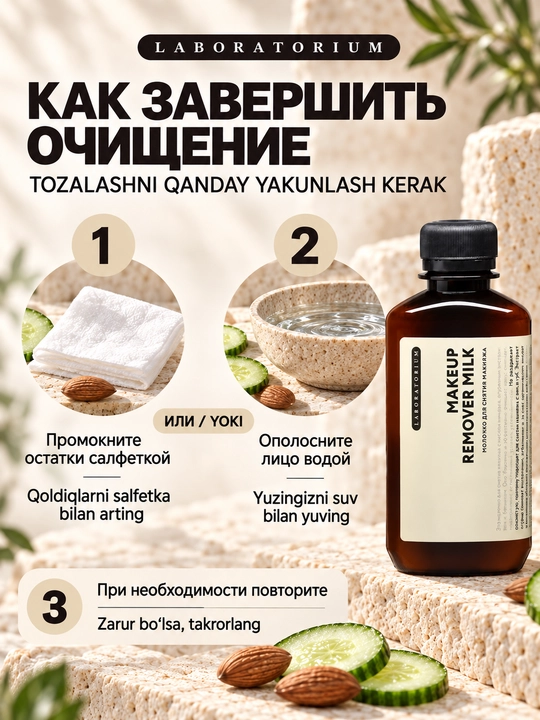 Мицеллярная вода или молочко для снятия макияжа Laboratorium