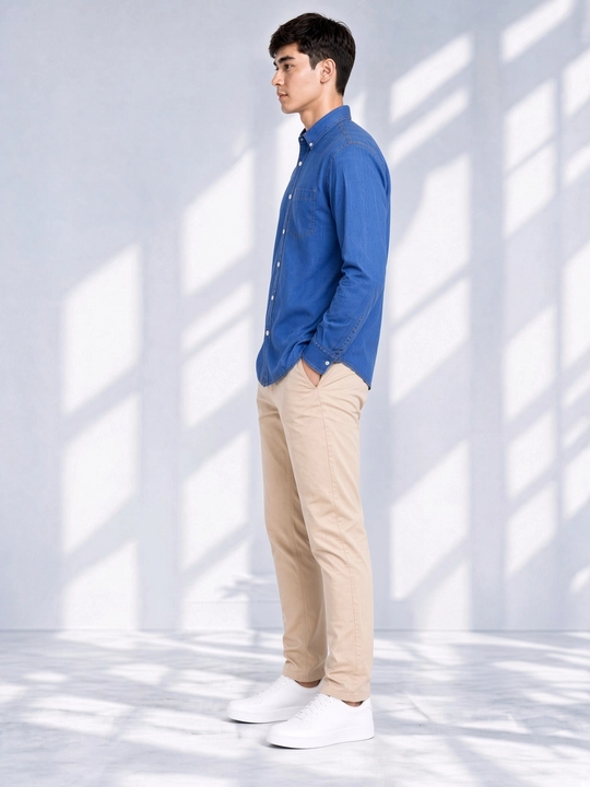 Рубашка джинсовая Fashion синий C25