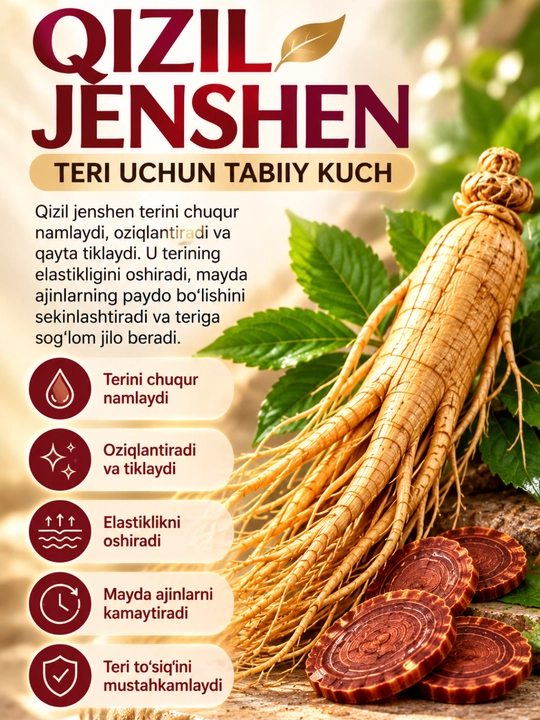 Крем для лица Red Ginseng, 50 г, с красным женьшенем, увлажняющий и питательный крем