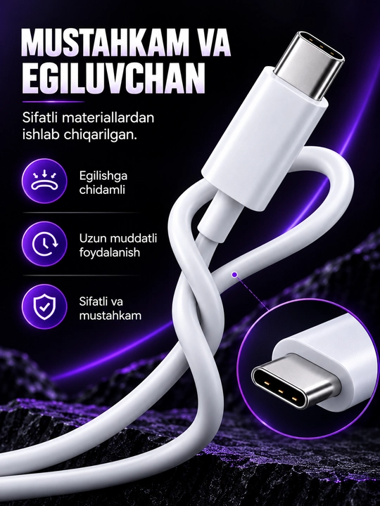 Кабель быстрой тел зарядки, зарядчик 220W