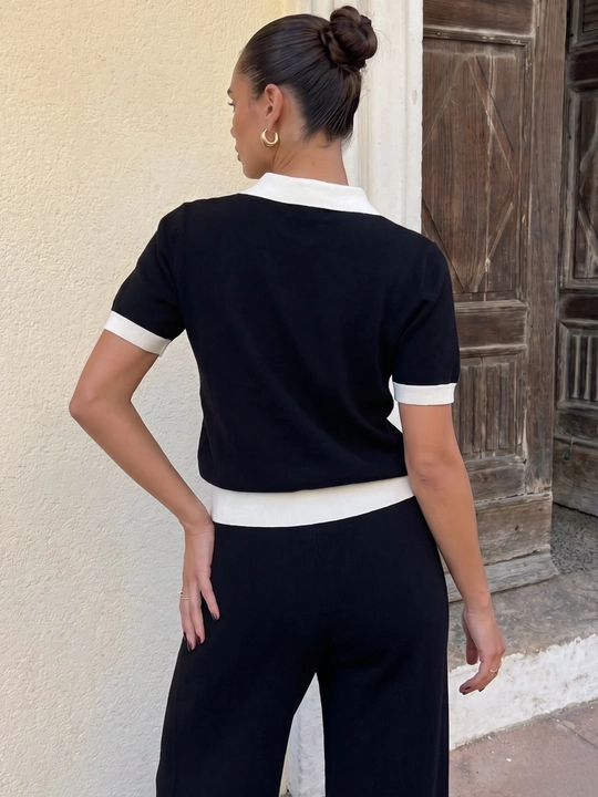 Dvoyka ayollar uchun trikotaj, shim va amerikankadan iborat to‘qilgan kostyum UNCHA STORE