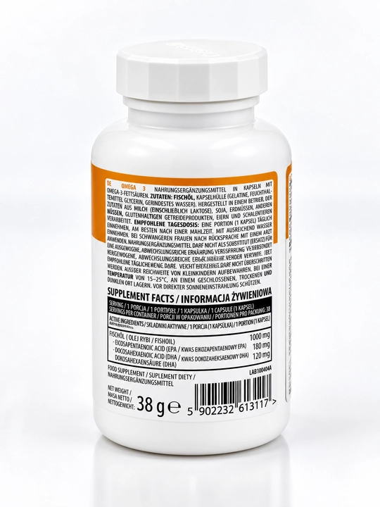 OstroVit Omega 3 1000 mg, 30 ta softgel, omega-3, baliq yog‘i