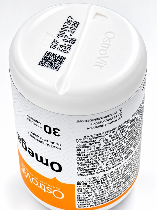 OstroVit Omega 3 1000 mg, 30 ta softgel, omega-3, baliq yog‘i