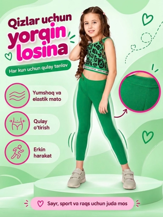 Qizlar uchun bolalar leginslari - 