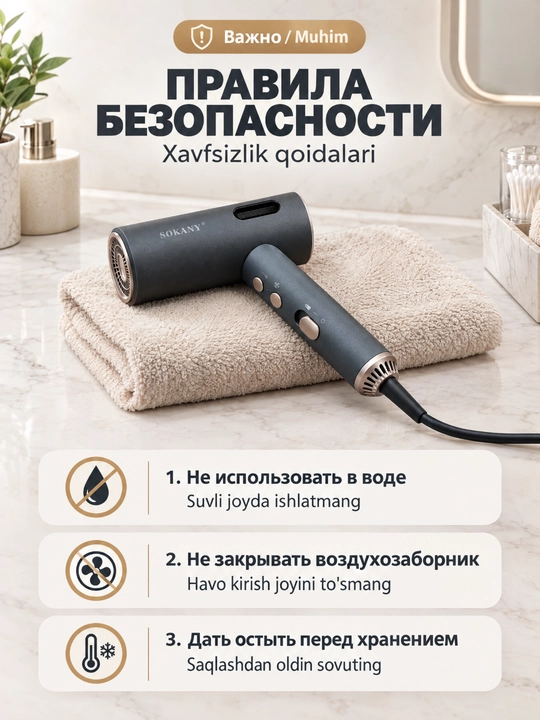 Yuqori tezlikdagi fen SOKANY SK-15053 1600Vt LED-displey, konsentrator nozli