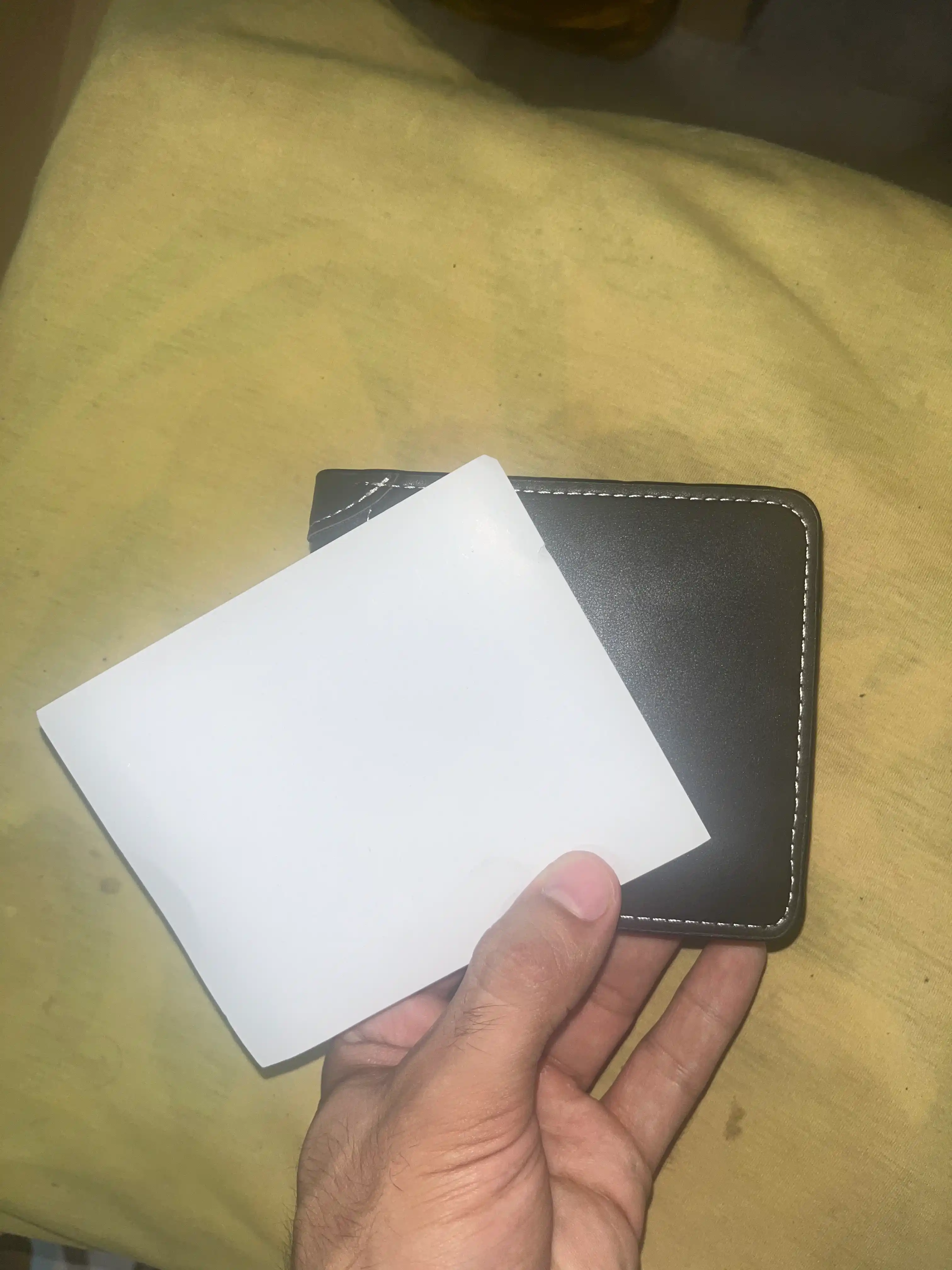 Erkaklar hamyoni, portmone, eko charm, 7 ta karta bo‘limi, 12×10 sm