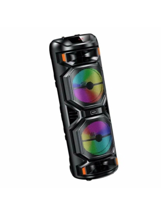 Портативная колонка Kakusiga KK-8211 с микрофоном, пультом и RGB-подсветкой - 