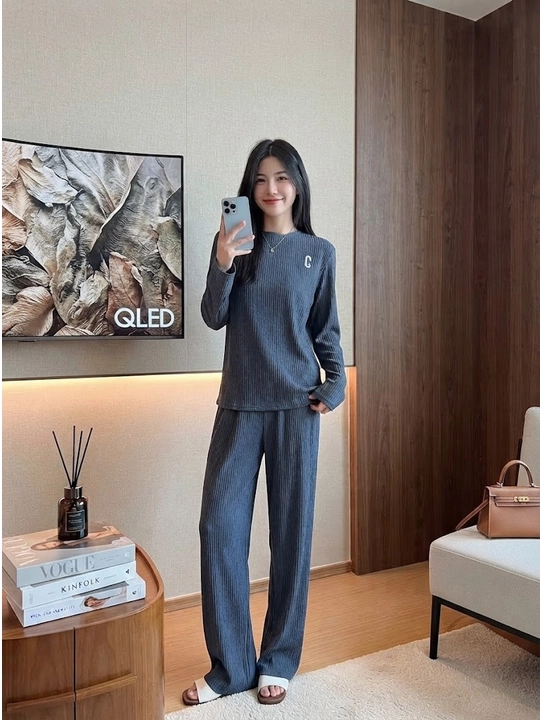 Pijama, ayollar uchun uzun yengli va uzun shimli pijama