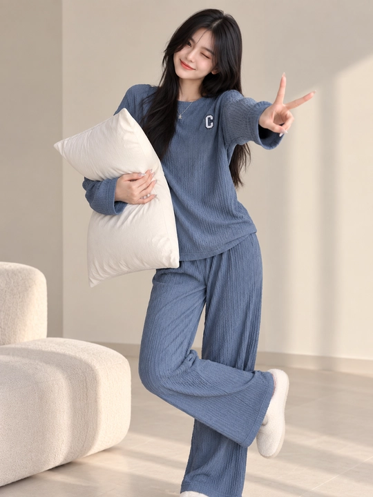 Pijama, ayollar uchun uzun yengli va uzun shimli pijama