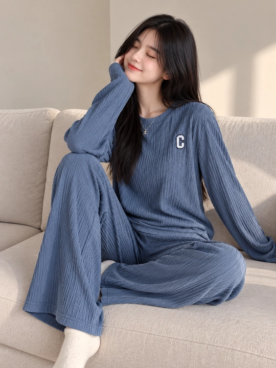 Pijama, ayollar uchun uzun yengli va uzun shimli pijama