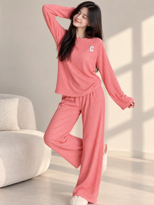 Pijama, ayollar uchun uzun yengli va uzun shimli pijama
