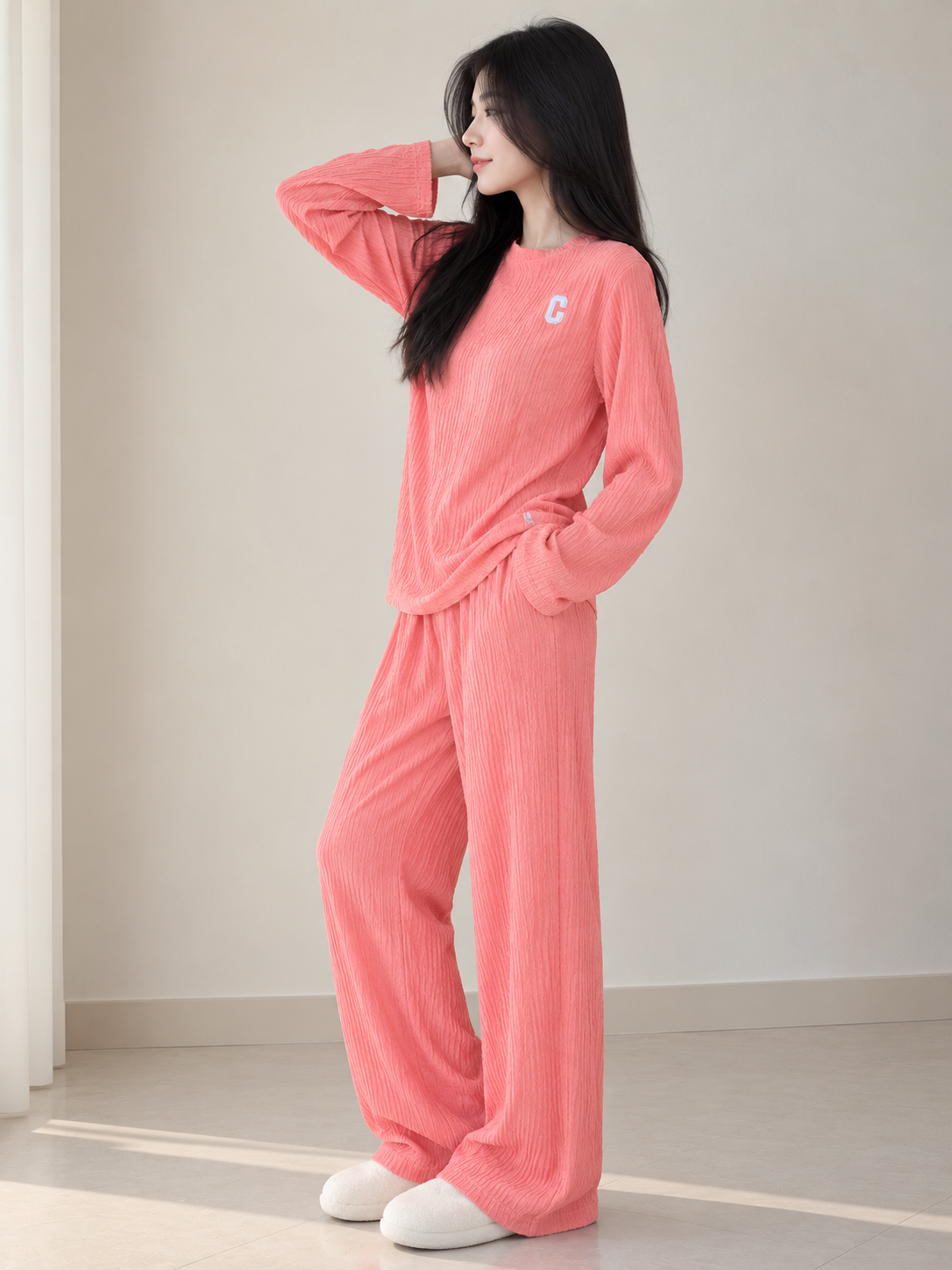 Pijama, ayollar uchun uzun yengli va uzun shimli pijama