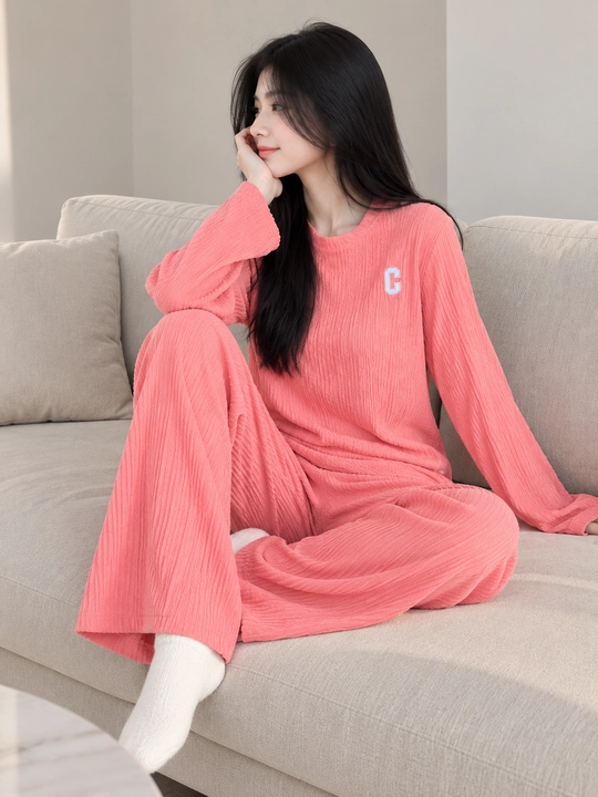 Pijama, ayollar uchun uzun yengli va uzun shimli pijama