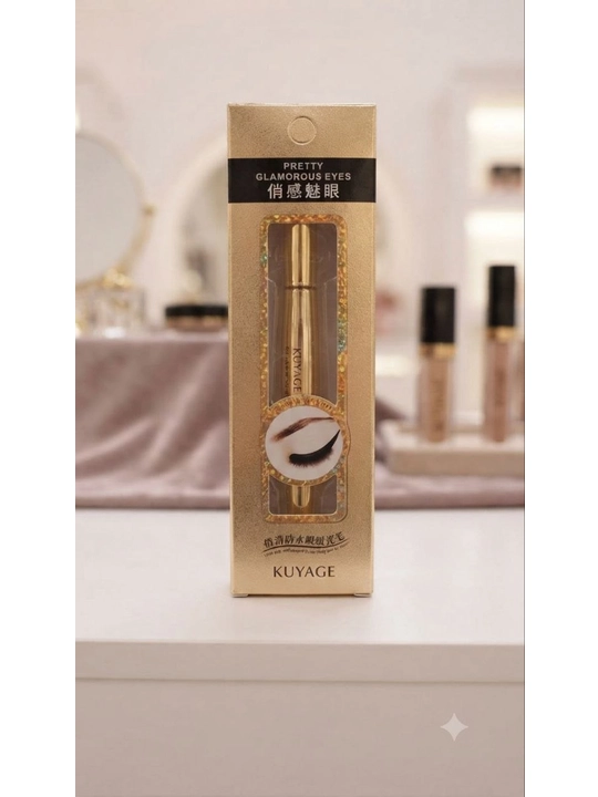 Водостойкая подводка-лайнер для глаз KUYAGE Pretty Glamorous Eyes, черная