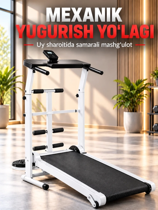 Yugurish yo‘lagi begavoy darojka, uy uchun mexanik kardio trenajor, 120 kg gacha - 