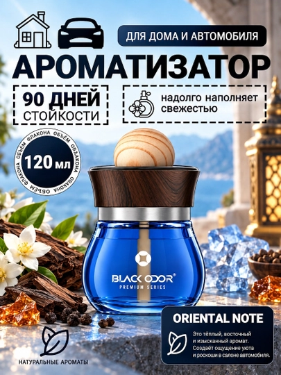 Ароматизатор, освежитель 'BLACK ODOR', для машины, дома, офиса - 