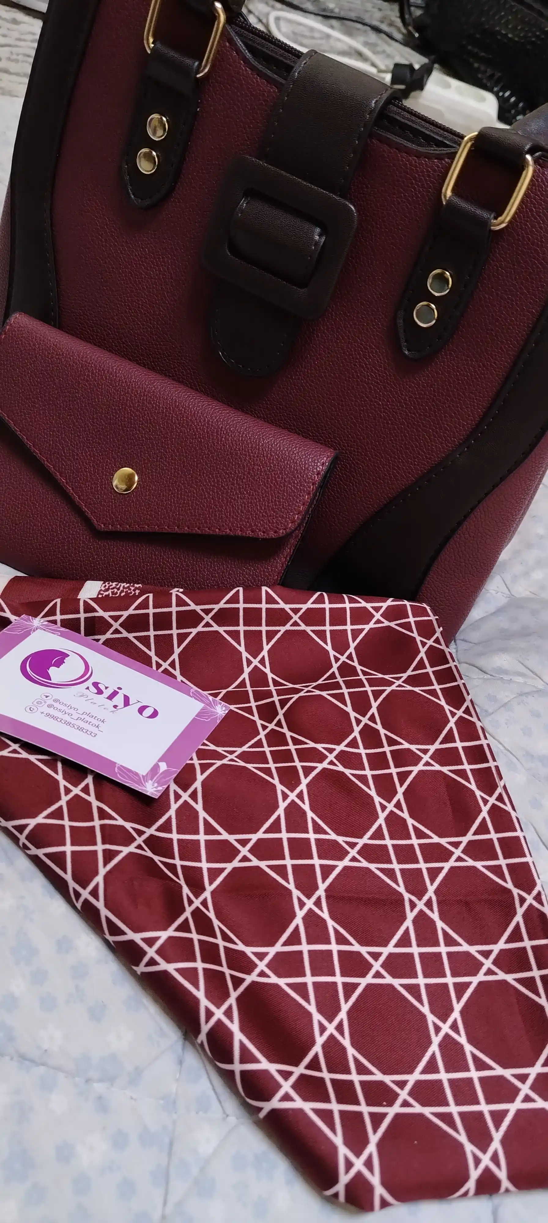 Ayollar sumkasi, 2 tasi 1 da, ekocharm to'plam
