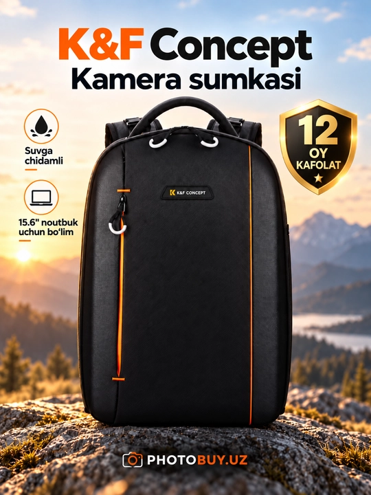Рюкзак для камеры K&F Concept 18 л, 2 камеры, объективы, ноутбук 14" - 