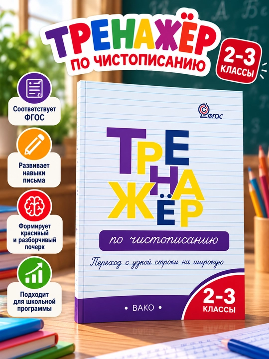 Husnixat bo‘yicha trenajyor, 2–3-sinflar - 