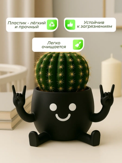 Горшок для цветов кактусов и суккулентов - 