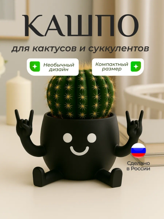Kaktuslar va sukkulentlar uchun gul idishi