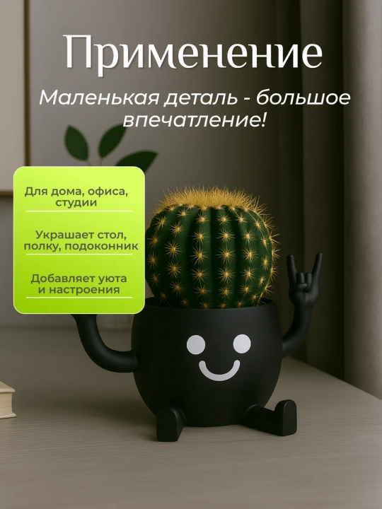 Kaktuslar va sukkulentlar uchun gul idishi