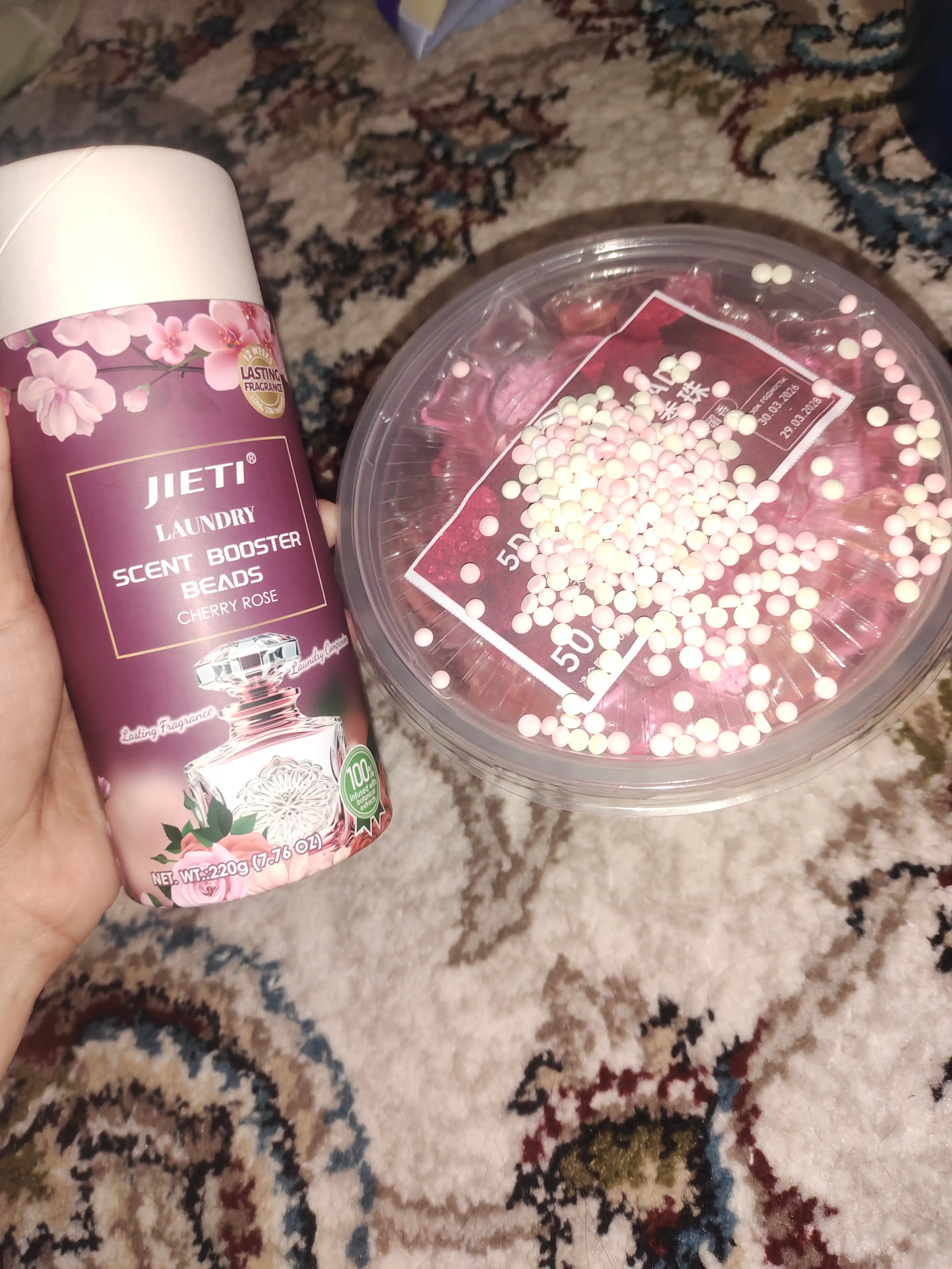 Kir yuvish aromatik granulalari Jieti, kiyimlarni yuvish uchun, 220 g
