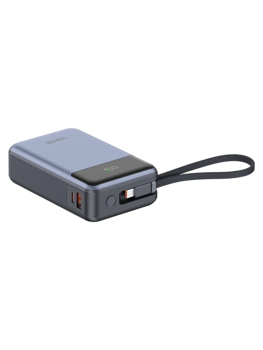 CANYON power bank OnPower 600 built-in cable 20000 mAh PD65W tashqi akkumulyatori