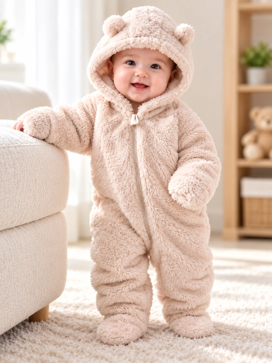 Комбинезон для новорождённых, Teddy Bear, мягкий зимний комбинезон для малыша