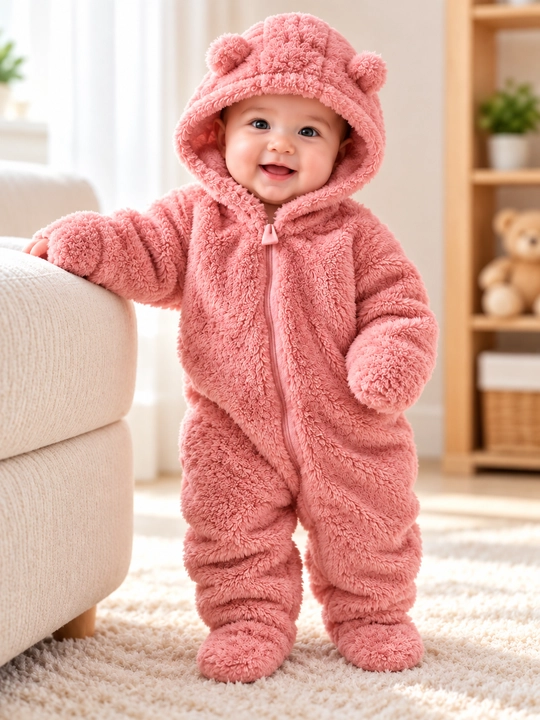 Комбинезон для новорождённых, Teddy Bear, мягкий зимний комбинезон для малыша