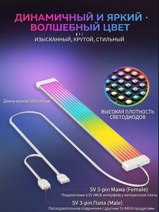 ARGB-светодиодная панель для видеокарты и мат платы