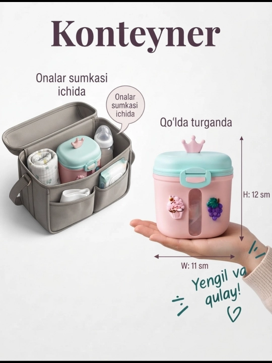 Bolalar aralashmasi uchun idish, qoshiq bilan, 300 ml