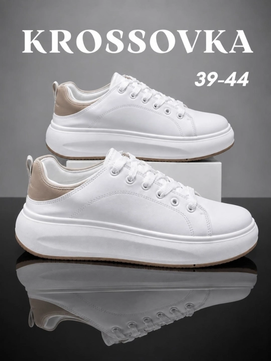 Erkaklar krossovkasi, sport oyoq kiyimi, kundalik krossovkalar, qora va oq, 40–44 - 