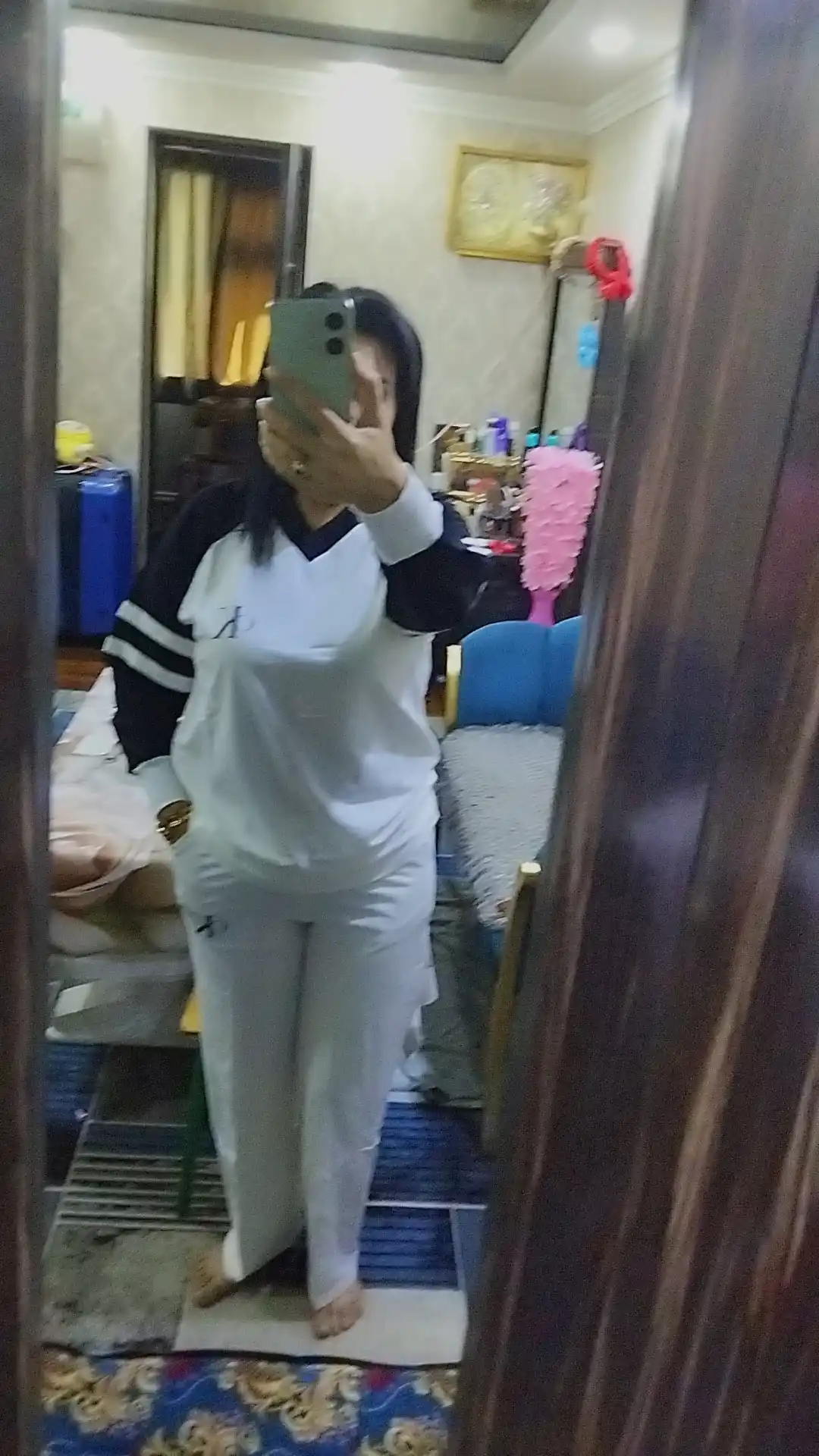 Ayollar sport kostyumi oversize, ikki qismli kostyum, keng shimli trikotaj kundalik kiyim