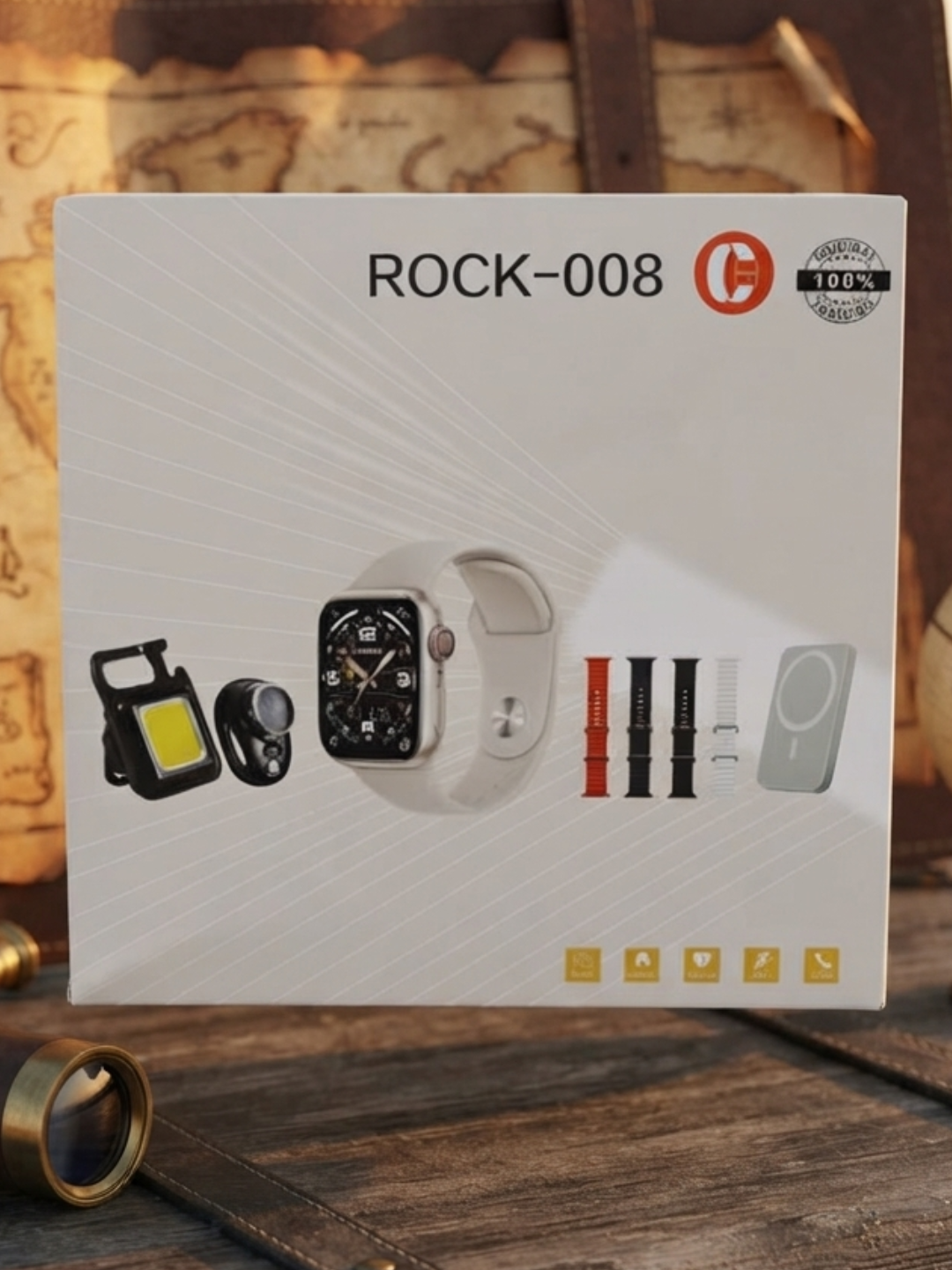 Mini proyektor, elektr soqol olgich, Powerbank va Smart Watch, 3 ta remeshok bilan - 