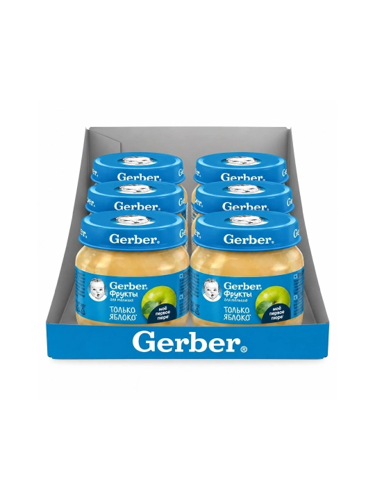 GERBER bolalar mevali pyuresi, 6x80g