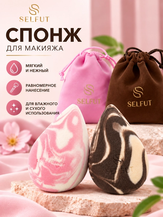 Спонж для макияжа SELFUT Beauty Blender