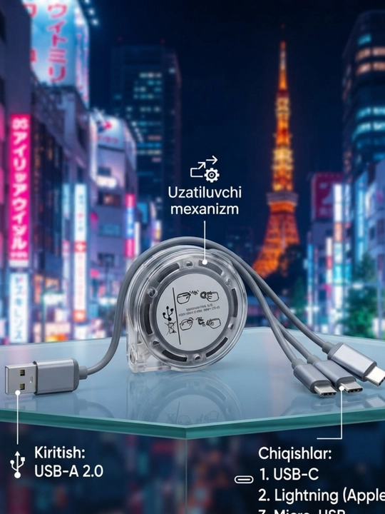 Mini kolonka, AirPods, Smart Watch va USB kabel, qo‘shimcha remeshoklar bilan
