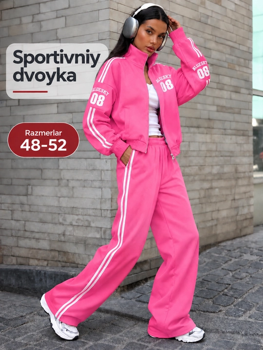 Ayollar uchun sport kastyumi davoykali, ayollar uchun dvoyka, Qizlar uchun dvoyka 48-52