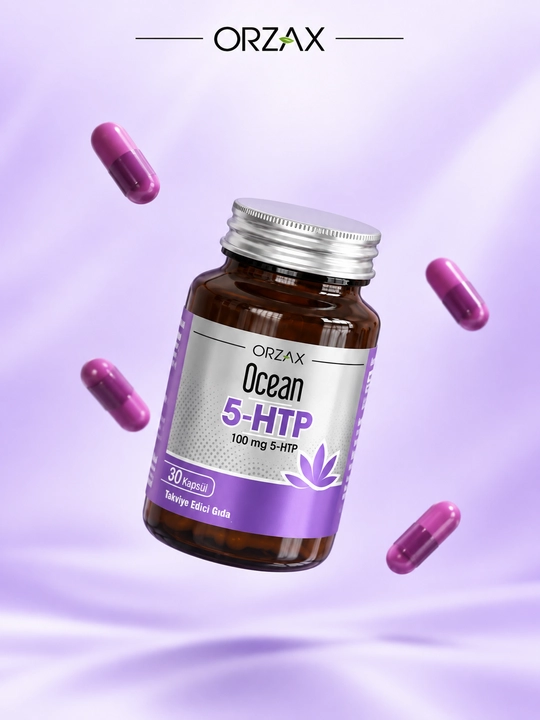 Ocean 5-HTP — 5-gidroksitriptofan 100 mg, kayfiyat, stress va uyqu uchun, 30 kapsula Halol