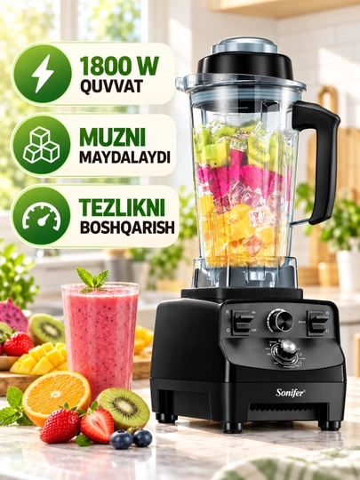 Sonifer SF-8114 statsionar muz chaqadigan blenderi 1800 Vt - 