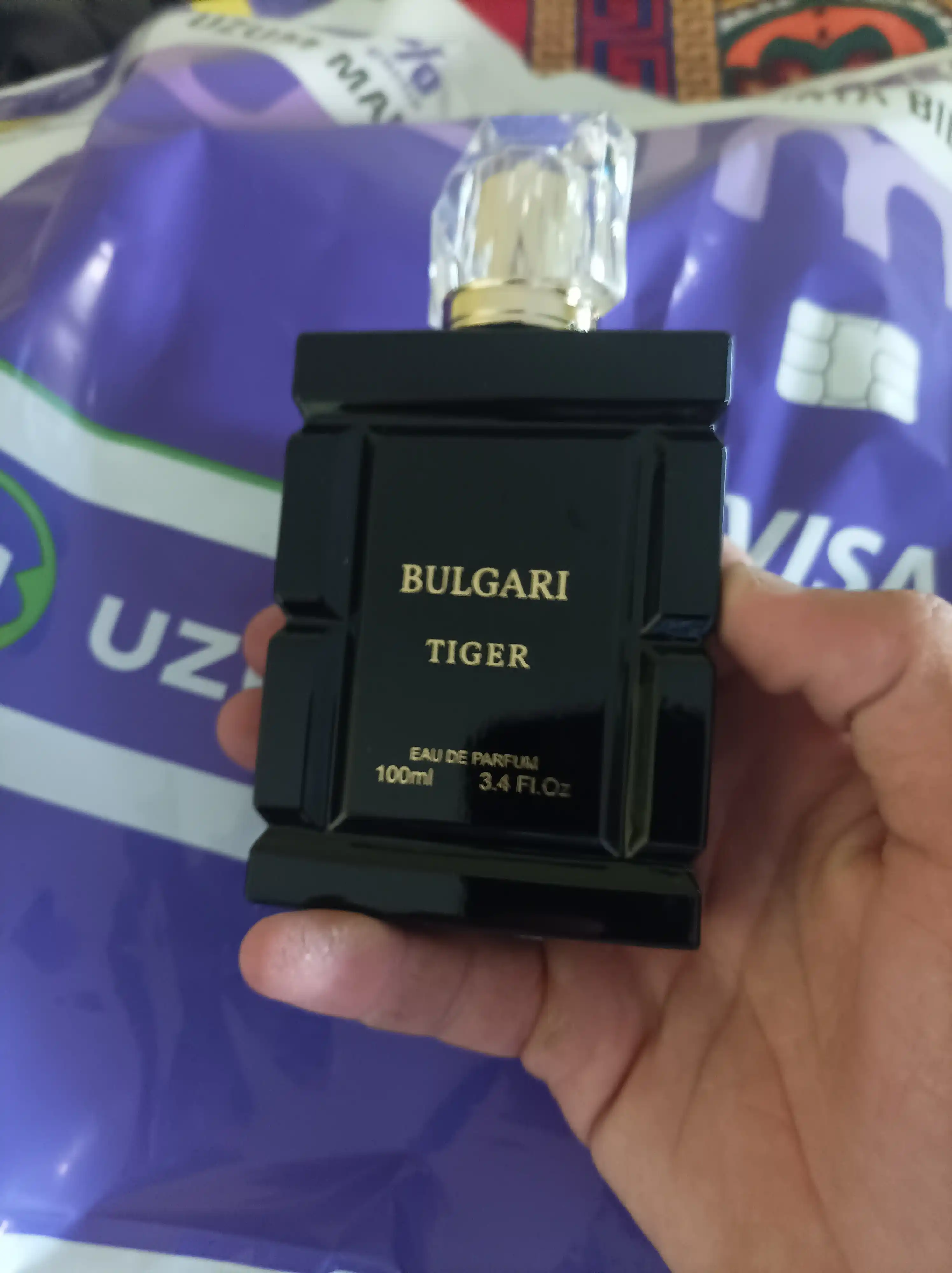 Erkaklar atiri Bulgari Tiger Eau de Parfum 100 ml, yangi yog‘ochsimon hid, sovg’a uchun