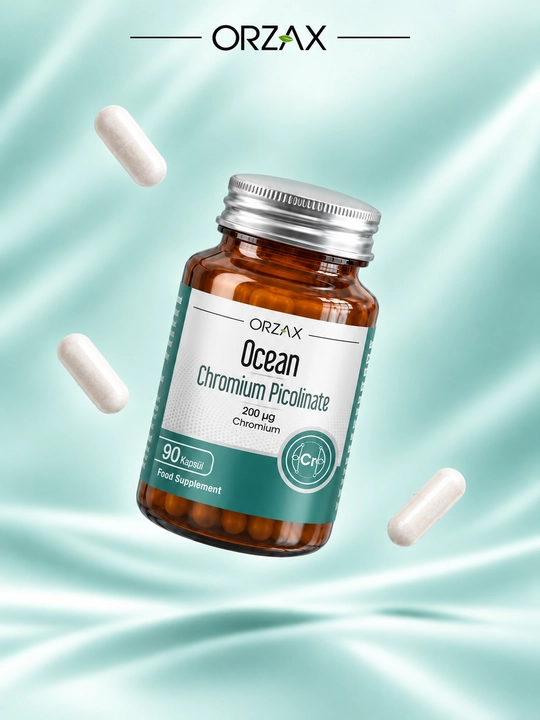Хром пиколинат Ocean  — хром 200 мкг для контроля аппетита и глюкозы, 90 капсул, Халяль