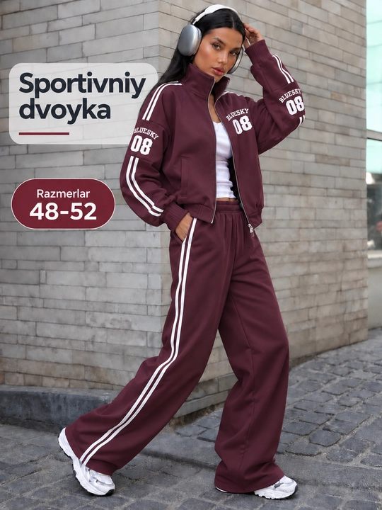 Ayollar uchun sport kastyumi davoykali, ayollar uchun dvoyka, Qizlar uchun dvoyka 48-52