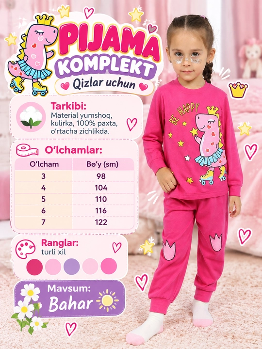 Qizlar uchun pijamalar - 