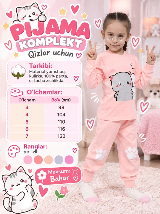 Qizlar uchun pijamalar - 