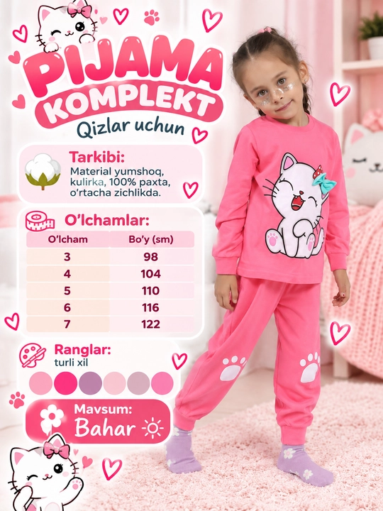 Qizlar uchun pijamalar - 