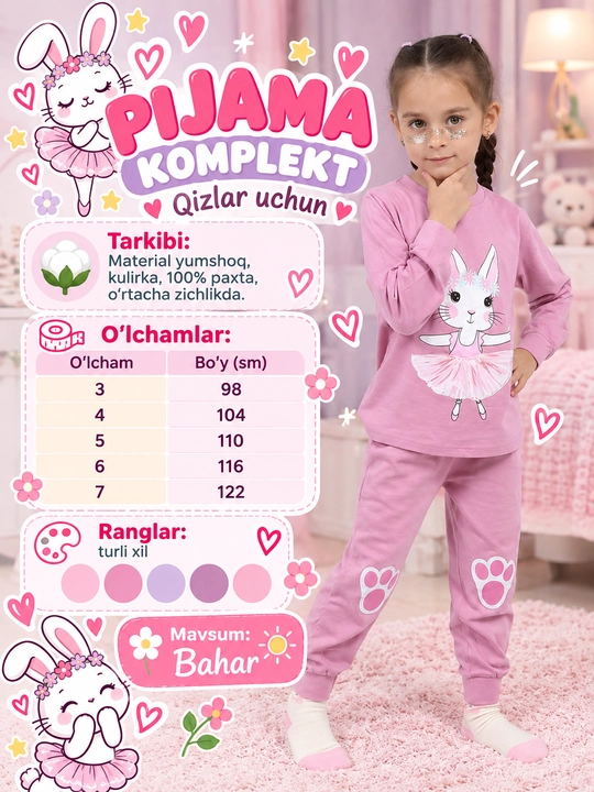 Qizlar uchun pijamalar - 